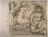 Aristide-Joseph-Bonaventure Maillol / Study of Two Female Nudes / circa 1910 - 1925