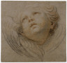 circle of Charles Le Brun / Head of a Winged Cherub (facing left) / circa 1690 - 1700