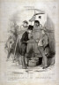 Honoré Daumier / Comment trouvez-vous ce petit vin là..... hein? .... eh bien j'en ferai plus de trente tonneaux comme ça! no. 15 from the series Pastorales published in Le Charivari 12 July 1845 / 19th Century