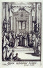 Jacques Callot / (One from) The Life of the Virgin (The  Virgin and Joseph in the Temple) / 1633