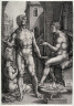 Heinrich Aldegrever / Mucius Scaevola before Porsenna / 1530