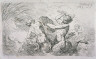 Christian Wilhelm Dietricy or Dietrich / Three studies: Tritons fighting in shallow waters / 1763