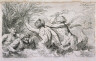 Christian Wilhelm Dietricy or Dietrich / Three studies: Tritons fighting in shallow waters / 1763