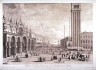 Antonio Visentini / Piazza San Marco, View Between Church and Tower, pl. III from a series of four scenes of the Piazza after Canaletto / circa 1745