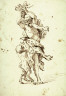 manner of Annibale Carracci / Recto:Bacchanalian Figures Verso:Figure Studies / Late 17th century