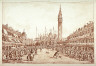 manner of Giacomo Guardi / Piazza with St. Mark's(Venice) / 19th Century