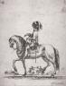 Stefano Della Bella / Soldier on Horseback, from the series Divers exercices de cavalerie / circa 1645