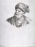 Stefano Della Bella / Bust of a Man in a Soft Hat, from the series Diverses testes et figures / 1650