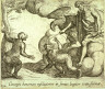 Antonio Tempesta / Cercopes bonorum insidiatores in simias Iupiter transformat (Jupiter Changing the Cercopians into Monkeys), pl.132   from the series Ovids Metamorphoses / 17th century