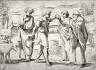 Sisto Badalocchio / Jacob and Laban with Leah and Rachel, from the series of etchings Biblical Scenes, after the frescoes by Raphael in the Vatican Loggia / 1607