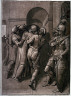 Andrea Andreani / Christ Led Away from Pontius Pilate, right half of a diptych, after Giambologna / 1585