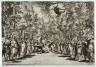 Agostino Carracci / Apollo  and the Python, after Bernardo Buontalenti's stage design for the third intermezzo of the festivities for the marriage of Ferdinando I de' Medici and Christine of Lorraine / circa 1589