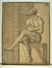 attrib. to Monogrammist Y.H.S. / A Pensive Man Sitting on a Stone Bench / 16th century