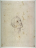 Edward von Steinle / Head of a Monk in Prayer / 19th Century