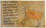 Anonymous / Untitled (cow),fragment  on the verso side of  a manuscript page / undated