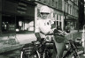 Nathan Lazarnick / woman with motorcycle "Mrs. H.G. Smith Detroit Mich" / ca. 1900-1932