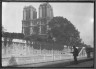Lewis W. Hine / Paris Notre Dame and Lone Fisherman/Belgian, Lost Leg at Lieges 1915 / n.d.