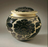 China, probably Henan Province / Lidded Jar (Guan) with Floral Scrolls / Late Jin dynasty or early Yuan dynasty, about 1200-1300