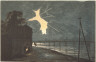 Kobayashi Kiyochika / Thunder and Lightning at Umaya Bridge / circa 1879