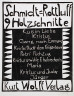 Karl Schmidt-Rottluff / Schmidt-Rottluff:  Nine woodcuts / 1918