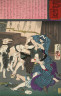 Tsukioka Yoshitoshi / Amateur Prostitutes Fighting over a Client / 4/1875