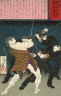 Tsukioka Yoshitoshi / The Powerful Thief Kobayashi Masashichi Fighting Policemen / 4/1875