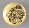 Kikugawa family / Sh?oki Mounted on a Chinese Lion / 19th Century