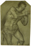 Paris Bordone / Study of a Supplicant Male Figure / c. 1525-1535