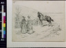 Reginald Bathurst Birch / The girls were somewhat startled when they saw a black horse tied beside the road / 1891?