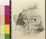 Thomas Fogarty / Man pouring tea by fireplace / 1925?