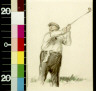 George Hand Wright / Man swinging golf club / 1916?