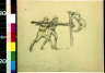 George Hand Wright / Soldiers drilling with rifles and bayonets / 1918