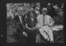 Arnold Genthe / Timken, W.R., Mr. and Mrs., and John Hemming Fry, seated outdoors / 1938 July