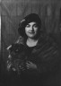 Arnold Genthe / Hurst, Fannie, Miss, with dog, portrait photograph / 1921 Dec. 1