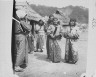 Arnold Genthe / Ainu women standing outside in the middle of village / between 1908 and 1942; from a negative taken in 1908