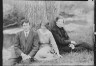 Arnold Genthe / Millay, Edna St. Vincent, Miss, with Bliss Carman and George Sterling, portrait photograph / 1914