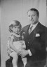 Arnold Genthe / Javits, Benjamin, Mr., and child, portrait photograph / 1930 or 1931