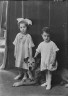 Arnold Genthe / Bates, Blanche, Miss (Mrs. George Creel), children of, with dog, portrait photograph / 1918 June 15