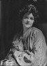 Arnold Genthe / Pell, Miss, with Buzzer the cat, portrait photograph / 1916 Apr. 11