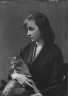 Arnold Genthe / Whittaker, Miss, with Buzzer the cat, portrait photograph / 1916