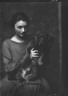 Arnold Genthe / Cornell, Katherine, Miss, with dog, portrait photograph / 1917 Nov. 20