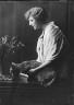 Arnold Genthe / Ladenburg, Miss, with Buzzer the cat, portrait photograph / 1918 Mar. 23