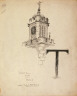 Joseph Pennell / The Clock Tower Rugby, Initial T. / about 1883