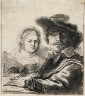 Rembrandt van Rijn / Rembrandt and his wife Saskia / 1636