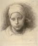 circle of Jean Francois Millet / Portrait of a Young Girl / n.d.