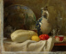 Adolphe-Felix Cals / Still Life with a Cucumber and a Pitcher / 1847