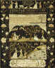 Made by Patty Coggeshall / Sampler, embroidered / ca. 1792