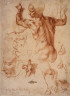 Made by Michelangelo Buonarroti / Sheet of Studies for the Libyan Sibyl / 1508-12