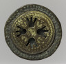 Rivet head: Provincial Roman / Decorative Rivet Head on Composite Disk Brooch Base / Rivet head: late 4th-early 5th c.; base plate: 7th c.