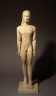 Greek, Attic / Statue of a kouros (youth) / ca. 590-580 B.C.